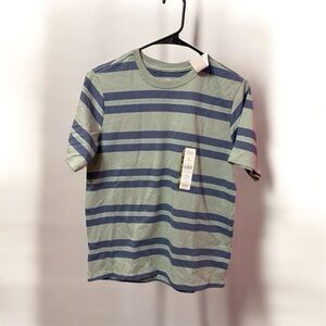 Wonder Nation Blue and Gray Striped Tee